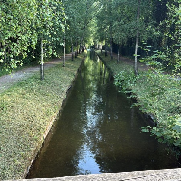 Mäharbeiten am Bachlauf