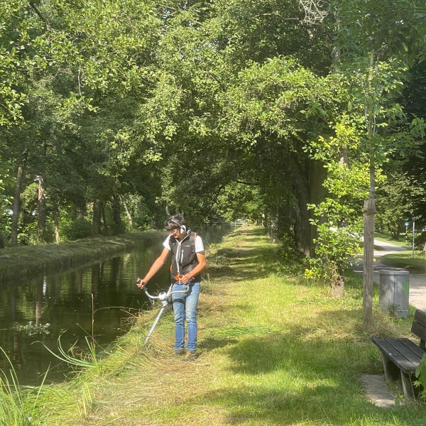 Nacharbeiten mit dem Freischneider